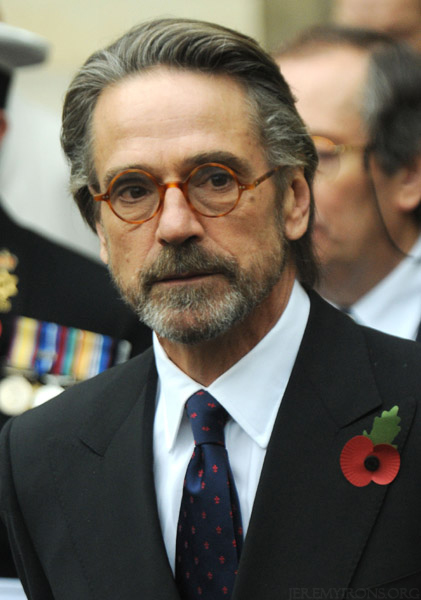 Jeremy Irons attends an Armistice Day Service at Westminster Abbey